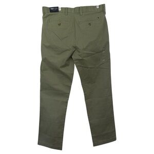 32X30 TOMMY HILFIGER TH FLEX NWT Stretch Chino Men’s Pants Olive Green Slim Fit